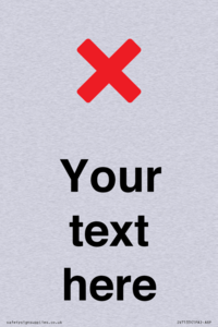 Custom plain background, red cross sign